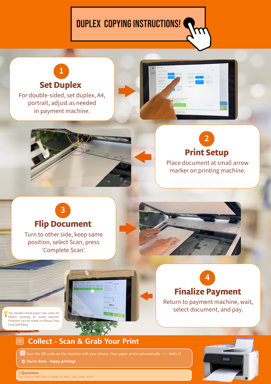 Duplex copying step-by-step guide
